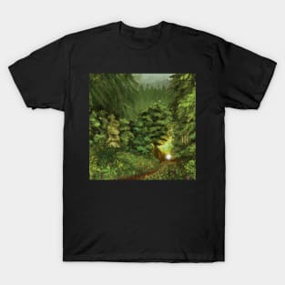 Glowing Orb in Forest T-Shirt